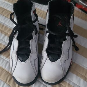Jordan Kids White and Black Sneakers